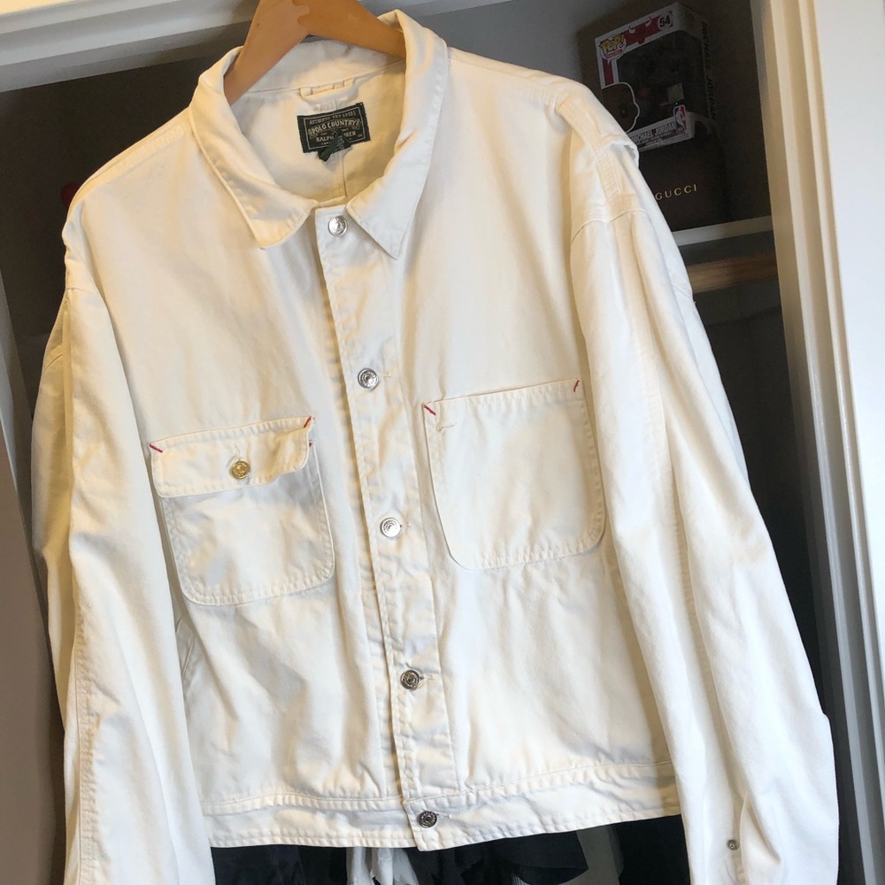 Vintage Polo Country Ralph Lauren White Denim!